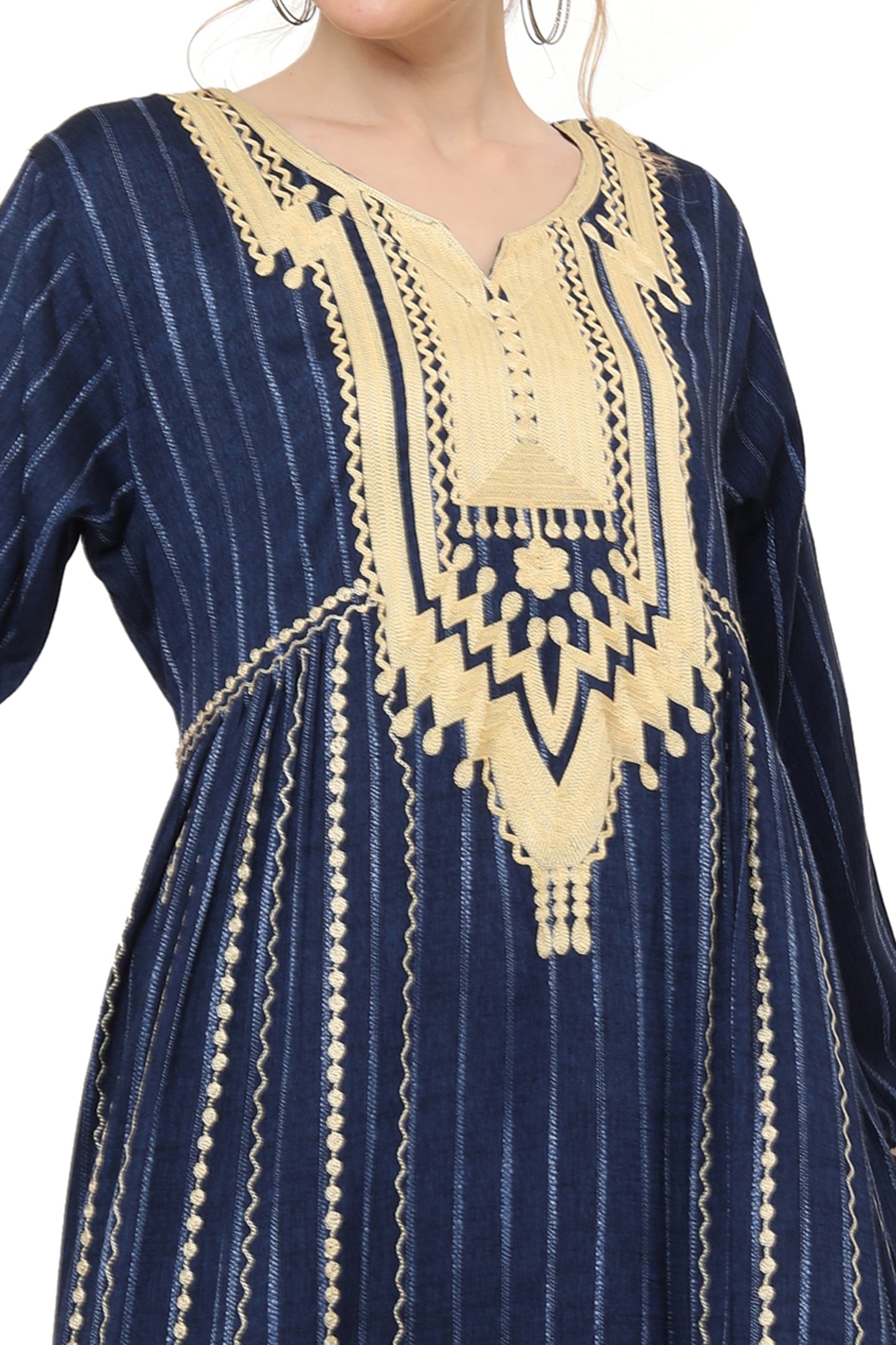 Arabian Beach Embroidered Kaftan Dress