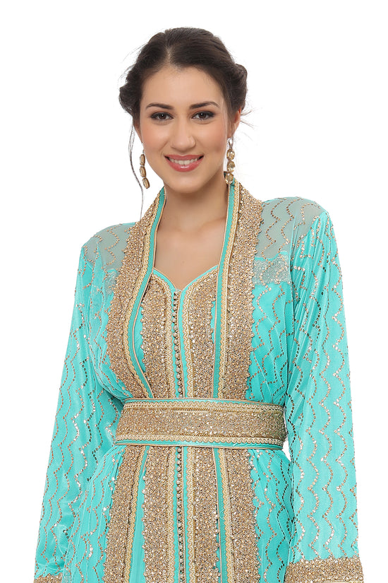 Moroccan Catan Dress Khaleeji Thobe Gown