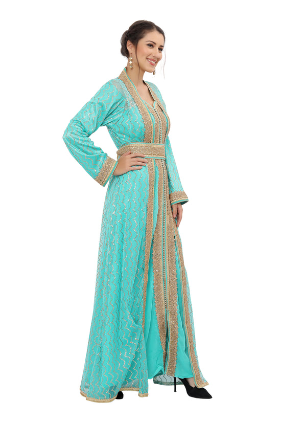 Moroccan Catan Dress Khaleeji Thobe Gown