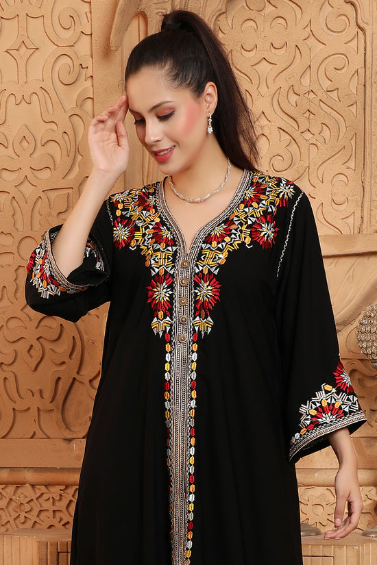 Tassel Kaftan Women Abaya Arabic Dresses Muslim Dubai Caftan