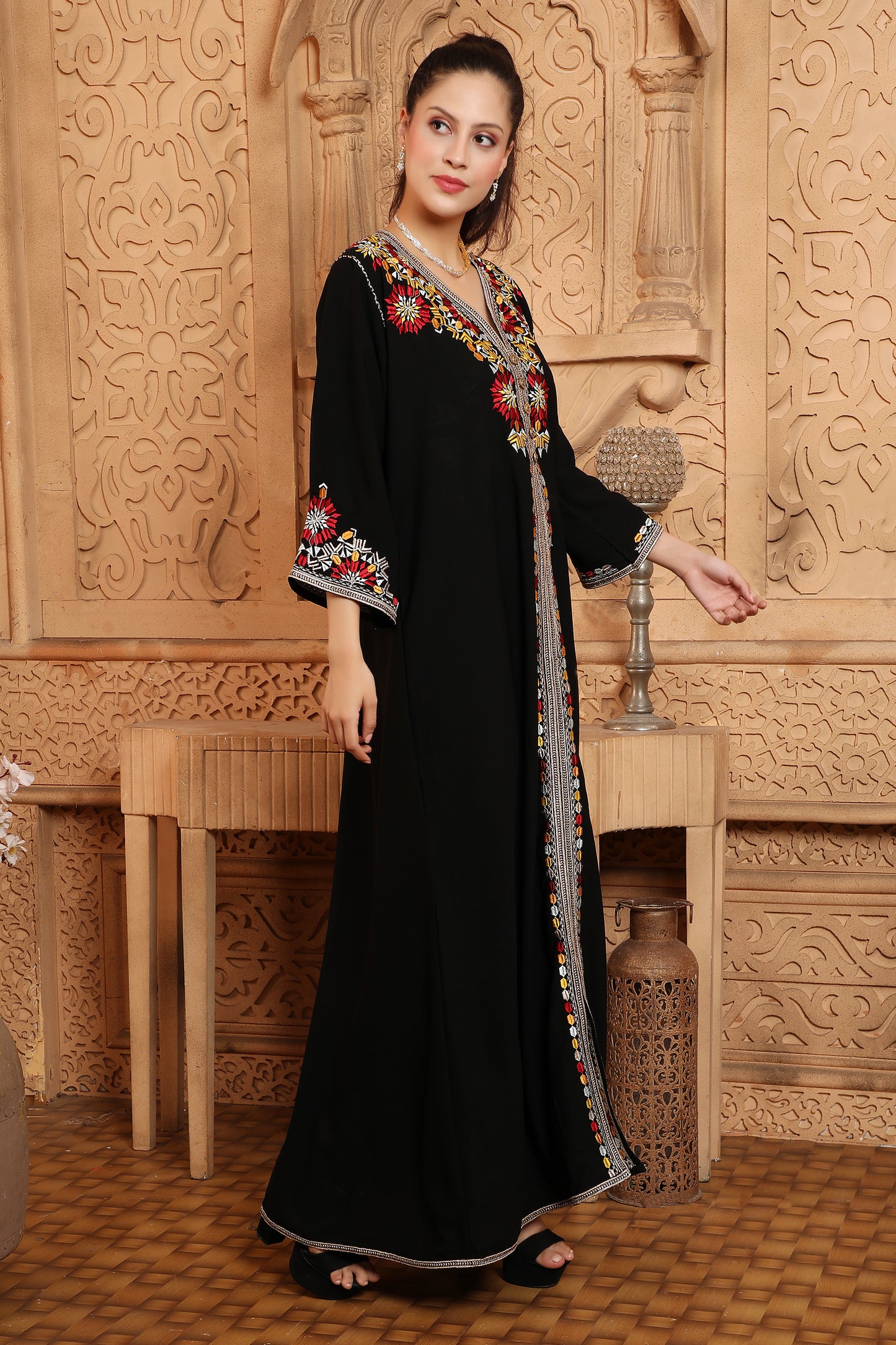 Tassel Kaftan Women Abaya Arabic Dresses Muslim Dubai Caftan