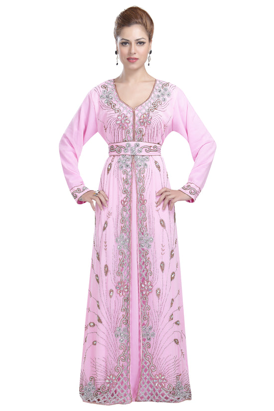 Arabian Caftan With Crystal Embroidery - Maxim Creation