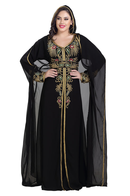 Arabian Abaya Designer Kaftan Dress - Maxim Creation