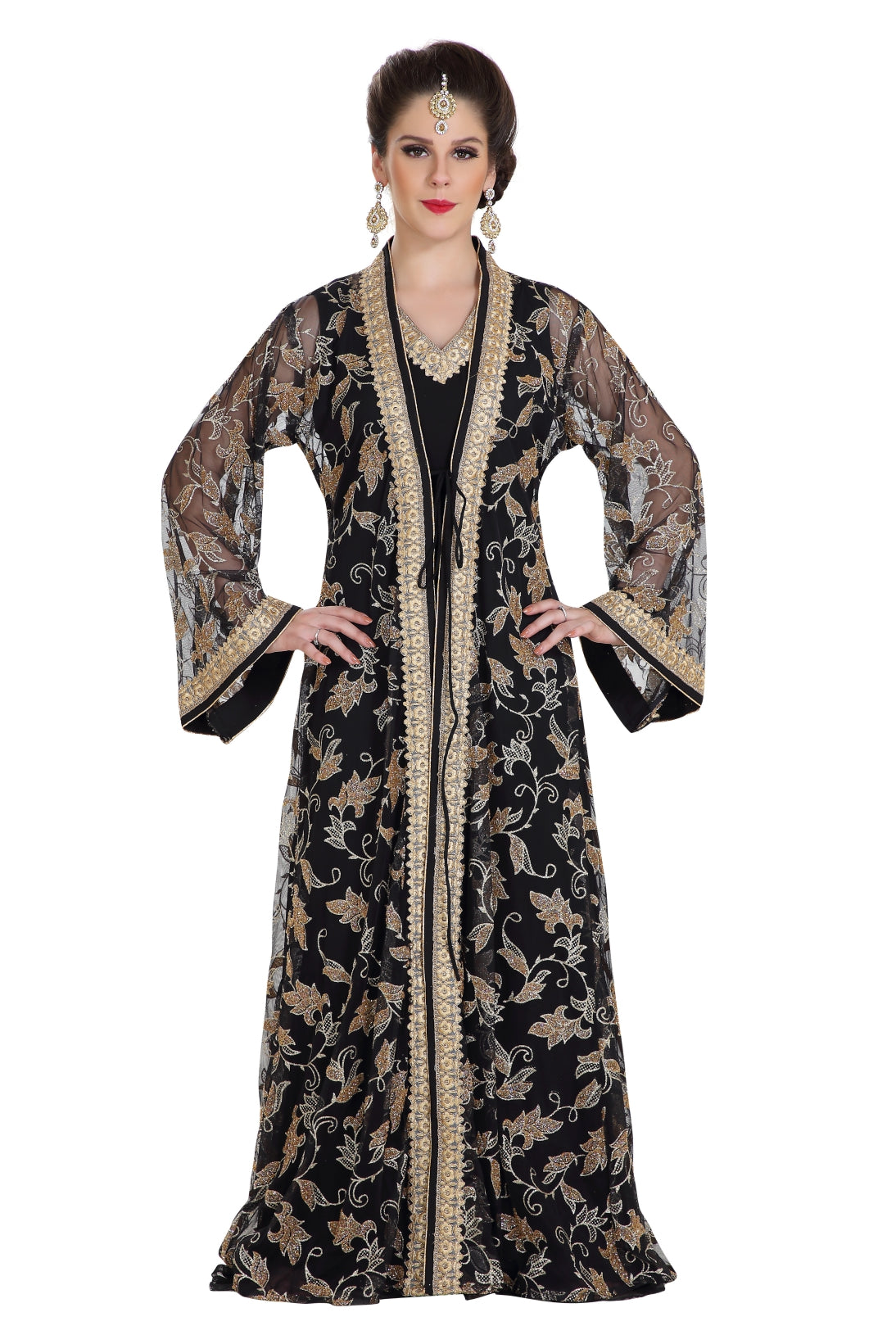 Traditional Kaftan Dress Arabian Thobe Wedding Gown - Maxim Creation