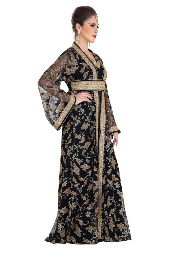 Traditional Kaftan Dress Arabian Thobe Wedding Gown - Maxim Creation
