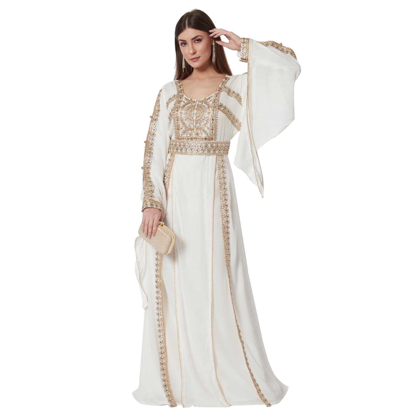 Henna Tea Party Traditional Arabic Kaftan Gown - Maxim Creation