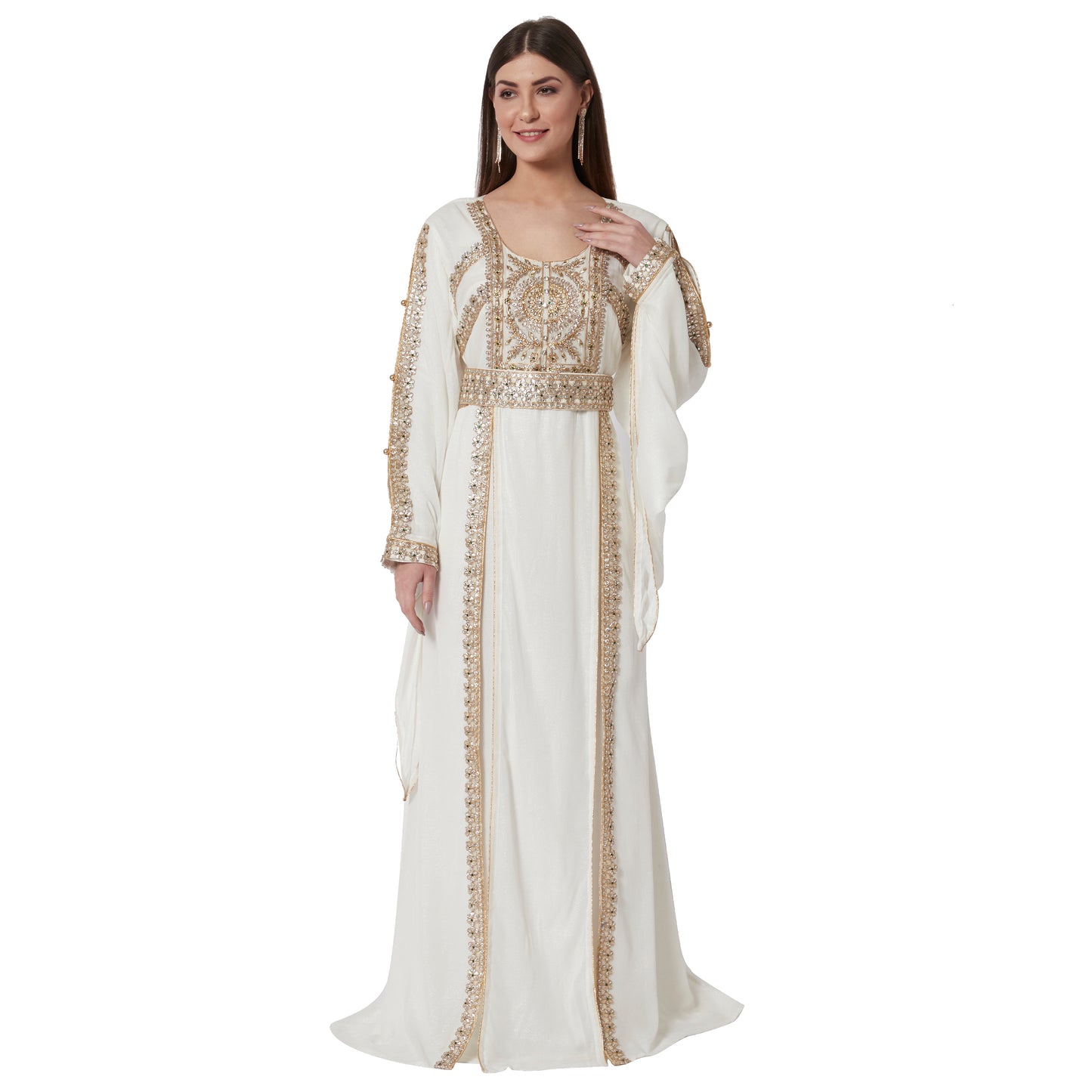 Henna Tea Party Traditional Arabic Kaftan Gown - Maxim Creation