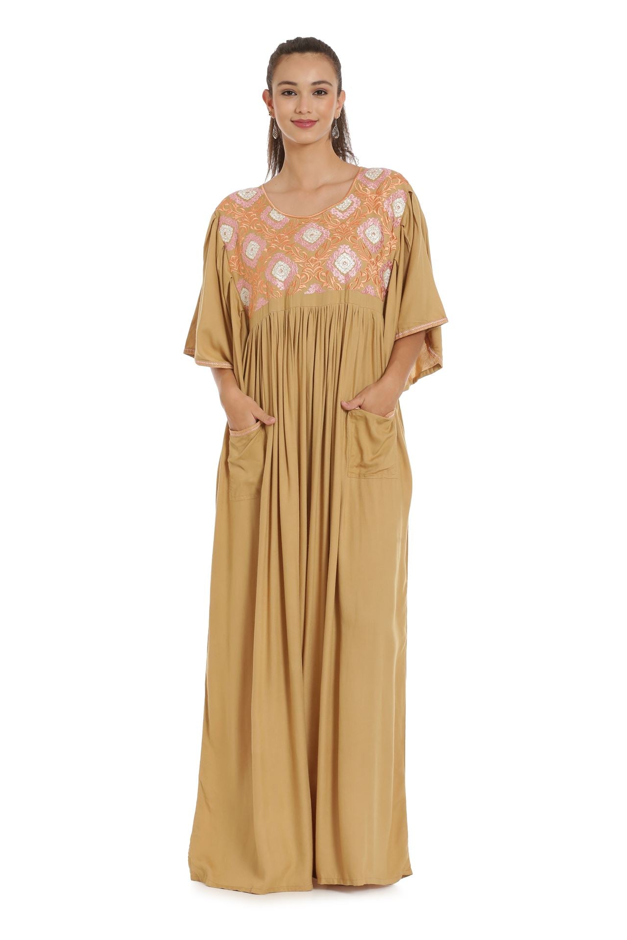 Designer Kaftan Rayon Maxi Dress - Maxim Creation