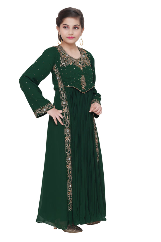 Paisely Embroidered Arabian Kaftan - Maxim Creation