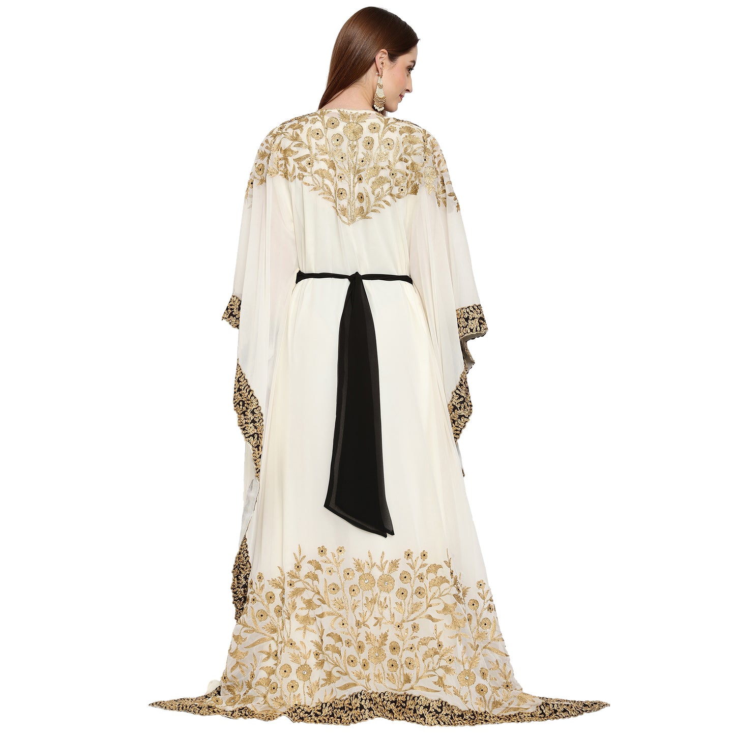 Henna Party Wear Embroidered Gown - Maxim Creation