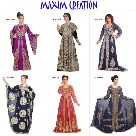 Customized Gown Hand Embroidered Luxe Wedding Kaftan - Maxim Creation